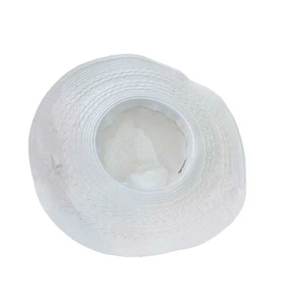 Falls Creek White‎ Beach Hat Wide Brim Pool Vacation Travel Cruise Braided BOHO